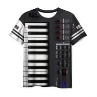ราคา 2023 NEW New Round Neck Casual Sleeve Mens Shorts 3d Printed Musical Instruments Summer Oversized Pullover Fashion Mens Dress brand new T shirt (19547497511)