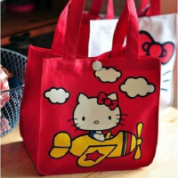 ราคา กระเป๋าถือใบเล็กกระเป๋าใส่เบนโตะการ์ตูนน่ารัก Hello Kitty (20829250151)