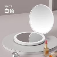 ราคา กระจกแต่งหน้าแบบพับได้มีไฟ LED สำหรับผู้หญิงกระจกขนาดเล็กสะท้อนแสงสีขาวสีชมพู (21341661538)