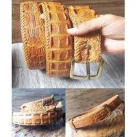 ราคา สีแทน รุ่น 2 กระดูกคู่ เข็มขัดหนังจระเข้แท้ พร้อมกับโหนกสวยๆ เป็นหนังแผ่นเดียวยาวตลอดเส้น 47 นิ้ว (13518390132)