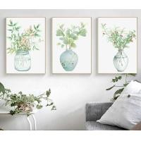 ราคา พืชน้ำที่เรียบง่ายทันสมัย3ชุดพิมพ์ได้รูปวาดตกแต่งนอร์ดิกดอกไม้แจกันสีเขียวสีขาวดาวน์โหลด3ชิ้นกรอบไม้ด้านในหรือไร้กรอบ หรือกรอบอะลูมินัมอัลลอยสีดำ (21216967513)