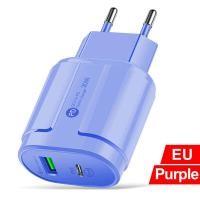 ราคา 20W PD USB C ที่ชาร์จ5V ผนังพอร์ตแบบคู่2A ชาร์จเร็วอะแดปเตอร์โทรศัพท์ Type C สำหรับ iPhone 13 12 Pro iPad Huawei Xm Samsun (18972530340)