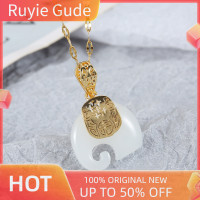 ราคา Ruyie 2021วินเทจสีขาวหยกจี้ช้างชุบโซ่สร้อยคอ Choker (20045403343)