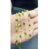 ราคา สร้อยคอ ข้อมือพลอยสีเขียวส่องงานสวยหรู (8687900694)