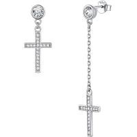 ราคา ChicSilver Jesus ต่างหูรูปไม้กางเขนห้อยต่างหูรูปไม้กางเขน925เงินสเตอร์ลิงสำหรับผู้หญิงผู้ชาย Goth อสมมาตร Zircon Drop ต่างหูสำหรับคนแพ้ง่าย (19362158937)