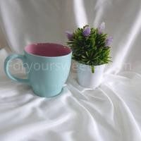 ราคา แก้ว แก้วมัคเซรามิก แก้วมินิมอล ใส่ชา กาแฟ โอวัลติน 500ml สีทูโทน Mug (21268744636)