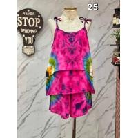 ราคา เสื้อ สายเดี่ยวชุดเช็ด อก36ยาว26นิ้ว กางเกงเอว20ยืดสุด42นิ้ว สะโพก 50 กางเกงยาว15นิ้ว (21364389501)