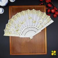 ราคา CLM พัดจีนสวยๆ สีแดง 23 cm พัดผ้าไหม พัดตรุษจีน Hand Fans (21340887432)