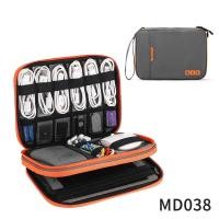 ราคา อุปกรณ์จัดระเบียบอิเล็กทรอนิกส์ที่เก็บสายเดินทางกระเป๋าอุปกรณ์อิเล็กทรอนิกส์สองชั้นสำหรับแท็บเล็ต7 9 ไดรฟ์ USB สายไฟสีดำ (21170704320)