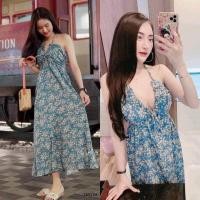 ราคา ชุดเดรสยาว เสริมฟองน้ำ งานป้าย พร้อมส่ง ชุดไปทะเล (21375786921)