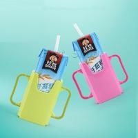 ราคา First กล่องกันบีบ กันบีบกล่องนม สำหรับกันบีบกล่องนม กล่องน้ำผลไม้ กล่องกันบีบ กันบีบกล่องนม Baby UHT Milk Easy Hold Pocket (11631905353)
