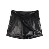 ราคา Retro Slim Leather Skirt Black High Waist Bag Hip Split Skirt Women (17647344988)
