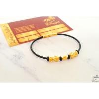 ราคา ข้อมือปี่เซียะตัวคู่ ก้อนทอง กิ๊บล็อก น้ำหนักทองรวม 0 55 0 65 กรัม ทองคำแท้ 99 99 24K ยาว 14 19 cm ถูกที่สุด ส่งฟรี (7903351746)