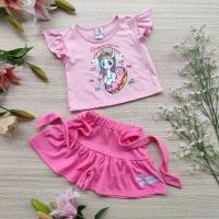 ราคา ชุดเด็กหญิง แต่งแบบเสื้อครอป เซ็ทคู่กางเกงผูกเอว ลายเจ้าหญิงยูนิคอน เรนโบว์บลิ๊งค์ PrincessUnicorn MP650168 S XL (17292308832)