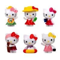 ราคา Sanrio ตุ๊กตาหุ่น6ชิ้น เซ็ต ตกแต่งหน้าเค้กตุ๊กตาขยับแขนขาได้ Hello Kitty 5ซม ของเล่นตั้งโต๊ะของเล่น hiasan mobil ของขวัญสำหรับเด็ก (21170749785)