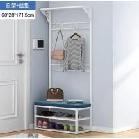 ราคา ราวแขวนผ้า ราวแขวนเสื้อผ้า ราวแขวนผ้าไม้ ราวแขวนผ้าห้อง ตู้เสื้อผ้า พร้อมชั้นวางของ โครงเหล็ก 120cm ตู้เก็บผ้า (20320562621)