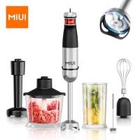 ราคา MIUI Electric Hand Held Stick Blender 6 in 1 Multi Purpose Immersion Hand Blender with Turbo Mode 1200W Copper Motor Stainless Steel Blades to Blend Puree Chop Whisk Froth for Home Kitchen (2088610819