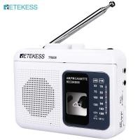 ราคา Retekess TR606 Cassette Playback Radio FM AM Portable Radio Voice Recorder Tape Player Support AUX Input Built in External Microphone Recording White (19406703261)