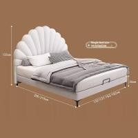 ราคา HOMIE LIFE เตียงนอน 6 ฟุต 5 ฟุต leather bed Shell เตียงมินิมอล luxury double bed H53 (20924408582)