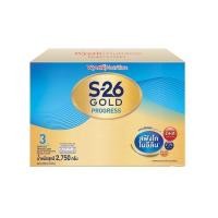 ราคา เอส-26 โกลด์ โปรเกรส สูตร 3 ผลิตภัณฑ์นมผง รสจืด 2750 กรัม (S-26 Gold Progress Milk Product Stage 3 Plain Flavor 2750g.)