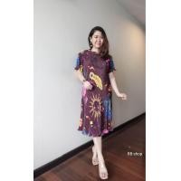 ราคา Fashion pleat dress Newcollection b177 แฟชั่นชุดเดรสอัดพลีทพิมพ์ลายสวยตรงปก ชุดเดรสลายกราฟฟิก เดรสยืดFreesize แฟชั่นสาวอวบ ชุดใส่ออกงาน (20928544567)