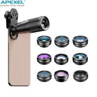 ราคา APEXEL ชุดเลนส์ติดกล้องโทรศัพท์แบบ10 In 1พร้อมเลนส์ลานตามุมกว้างเลนส์กล้องโทรศัพท์22X 198 0 63X เลนส์มุมกว้างฟิลเตอร์เลนส์ต่างๆคลิปอเนกประสงค์อะไหล่กล่องเก็บของสำหรับโทรศัพท์สมาร์ทโฟนซัมซุงไอโฟนหัวเหว