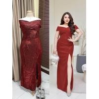 ราคา Janny เดรสสาวอวบ Bigsize Plussize XXL ชุดออกงาน ชุดราตรี ผ้ากากเพชร (20791387747)