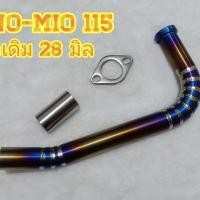 ราคา คอท่อไทเทเนียมแท้ ใส่รุ่น Fino Mio 115 คอเดิมใส่ท่อเดิม (18133037392)