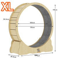 ราคา ลู่วิ่งแมว 104 36 116cm ของเล่นแมว ขนาดใหญ่ วงล้อแมว ล้อวิ่งแมว ลู่วิ่งสัตว์เลี้ยง ล้อวิ่งไม้ (20998463296)