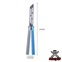 ราคา Balisong มีดบาลิซอง มีดผีเสื้ิอ มีดควง มีดซ้อม มีดแรงโน้มถ่วง ไม่มีคม สำหรับซ้อมควง Aluminum V1 (21031144634)