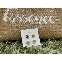ราคา พร้อมส่ง ต่างหูมุข Tory Burch Logo Pearl Drop Earring สวยหรูคุ้มค่ามาก (8559290267)