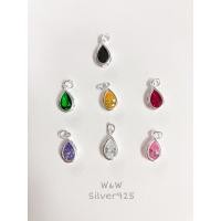 ราคา จี้เงินแท้ จี้หยดน้ำ จี้เพชรCZ ทรงหยดน้ำ (1819166973)