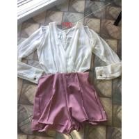 ราคา จั๊มสูทแขนยาว ขาสั้น มือ2 used เว้าเอวข้าง ดูหรูหรา งานป้าย (20543583489)