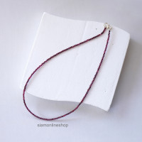 ราคา CHOKER สร้อยคอหิน โกเมน หินแท้ เลือกขนาดเม็ดหิน และความยาวได้ โชคเกอร์หิน garnet by siamonlineshop (20771288772)