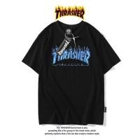 ราคา เสื้อยืดคอกลม แขนสั้น พิมพ์ลายเปลวไฟ thrasher สไตล์คลาสสิก สําหรับทุกเพศS 5XL (20744728509)