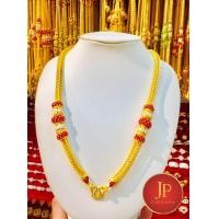 ราคา สร้อยคอลงยาสุโขทัย นำ้หนัก5บาท ยาว26นิ้ว ทองหุ้ม ทองชุบ สวยเสมือนจริง JPjewelry (20758313042)