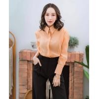 ราคา 2360 เชิ้ตนิรา เชิีตผ้าแก้วแขนยาว เชิ๊ตแฟชั่นเกาหลี เสื้อเชิ๊ตงานป้ายAPHI เสื้อเชิ๊ตคอปกแขนยาวอก38 (15852262033)