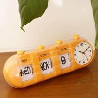 ราคา Homyl Creative Digital Manual Flip Down Clock Desk Stand Page Quartz Clock (14021327468)