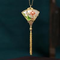 ราคา Her Lab Jewelry สร้อยคอแฟนพระบรมมหาราชวังเลียนแบบหยกสีขาว2023ย้อนยุคจี้พู่ห้อยสำหรับผู้หญิงสร้อยคอทาสีส่วนตัวแบบใหม่ (20413383685)