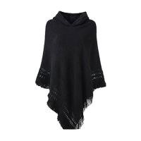 ราคา ผู้หญิงฤดูหนาวถักผ้าคลุมสวมศีรษะสีทึบโครเชต์ Fringed ผ้าคลุมไหล่มีพู่ Wrap เสื้อสวมศีรษะทรงใหญ่เครื่องแต่งกายสำหรับเด็ก (9689668000)