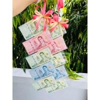 ราคา พวงมาลัยธนบัตร พวงมาลัยรับปริญญา พวงมาลัยวันเกิด ใส่ธนบัตรได้ 10 ใบ แบงค์ 2050100 ราคาไม่รวมธนบัตร (20015292830)