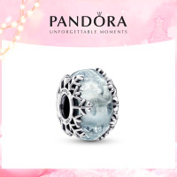 ราคา ช้อปปิ้งปลอดภาษี Pandora Snowflake Sterling Silver Charm กับ Blue Frozen Murano Glass Jewelry Charms Silver Charms Bracelet Charm ต้นฉบับแท้ (21162098058)