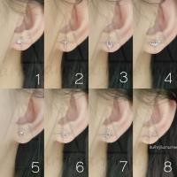 ราคา มินิมอลสีเงิน106 ต่างหูมินิมอลแบบติดหู ราคาต่อ1คู่ พร้อมแป้น ทับหลัง แบบโลหะทุกคู่ (20847152197)