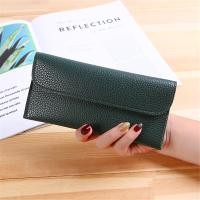ราคา Stylish Leather Wallet Money Bag Clip Womens PU Leather Wallet Long Wallet With Large Capacity Hasp Clutch For Women (20333296983)