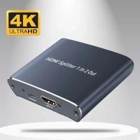 ราคา Nierbo 4K HDMI Splitter 1 IN 2 OUT HDMI สำหรับจอภาพคู่ที่ซ้ำกันกระจก1X2 Splitter 1ถึง2สำหรับ Full HD (21171092528)