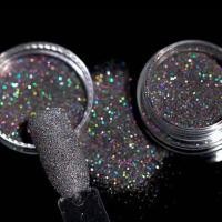 ราคา เซ็ตกากเพชร กากเพชรแต่งเล็บสีเงิน กากเพชรละเอียดเงินรุ้ง (19409628801)