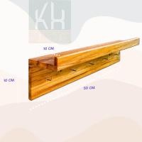 ราคา ชั้นวางของติดผนัง ชั้นวางของไม้สักทอง มี 3 แบบ 3 ขนาด (20132748521)