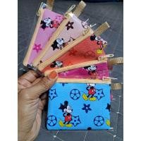 ราคา กระเป๋าสตางค์ ผ้าหนังลายมิกกี้เมาส์ กระเป๋าหนังนิ่ม ของชำร่วย ของแจกน่ารัก (21039524215)