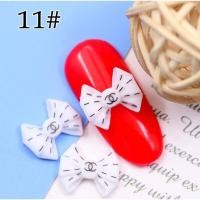 ราคา 10ชิ้น สติ๊กเกอร์ โบแต่งเล็บ โบไฮโซ โลโก้ชาแนลเพชร โบชาแนล (19409656891)