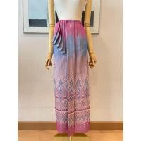 ราคา ชุดทำบุญ by Narciss ผ้าถุงผ้าฝ้าย ผ้าถุงทอลาย ผ้าซิ่น สีชมพูฟ้า (19984542903)